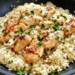 Chicken Scampi with Garlic Parmesan Rice