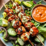 Chopped Buffalo Chicken Skewer Salad