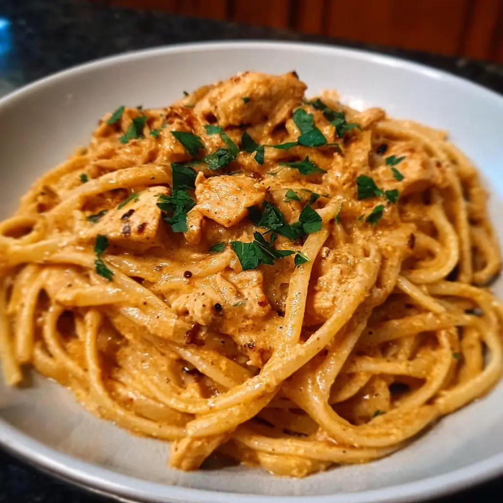 Creamy Cowboy Butter Chicken Linguine