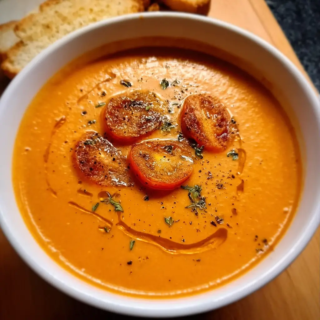 Creamy Roasted Garlic Tomato Soup