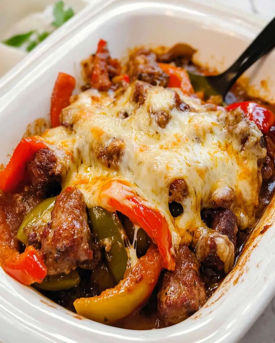 Crockpot Sausage and Peppers