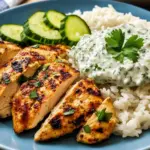 Dump-and-Bake Chicken Tzatziki with Rice Recipe