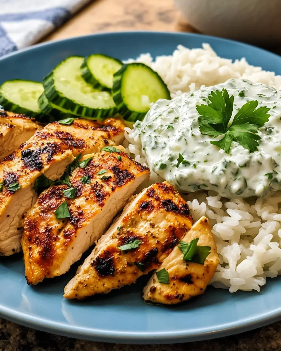 Dump-and-Bake Chicken Tzatziki with Rice Recipe