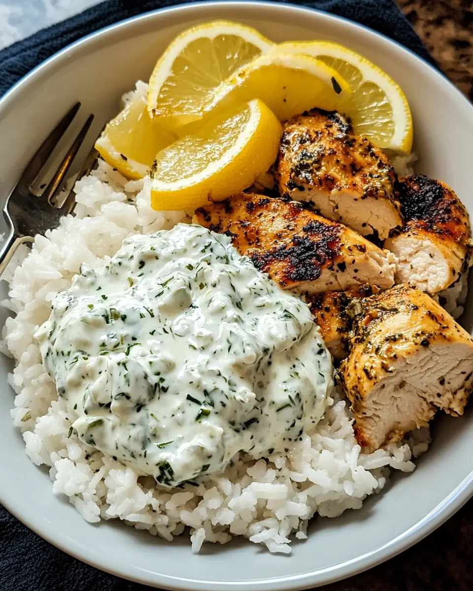 Dump and-Bake Chicken Tzatziki with Rice