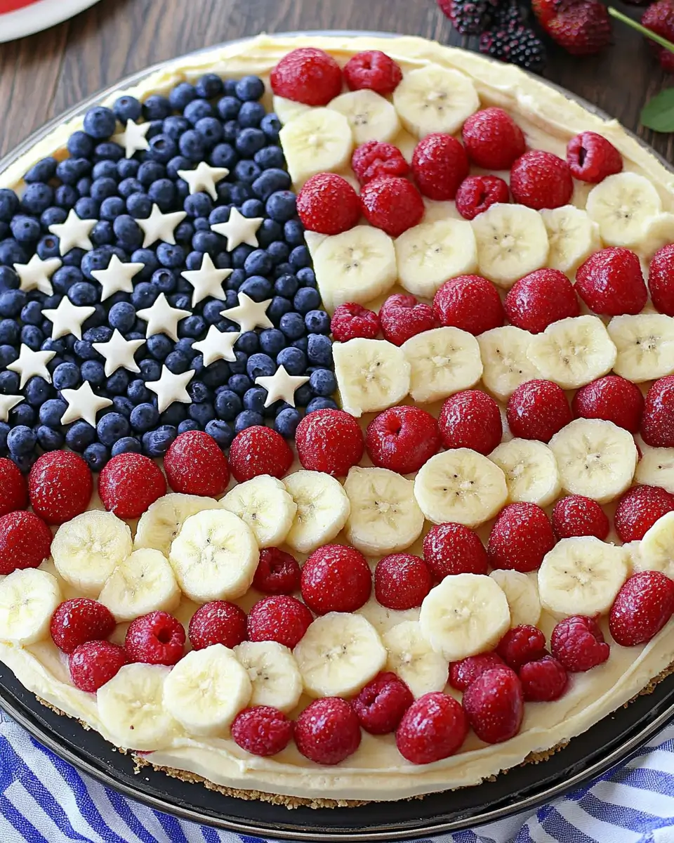 Easy American Flag Fruit Pizza