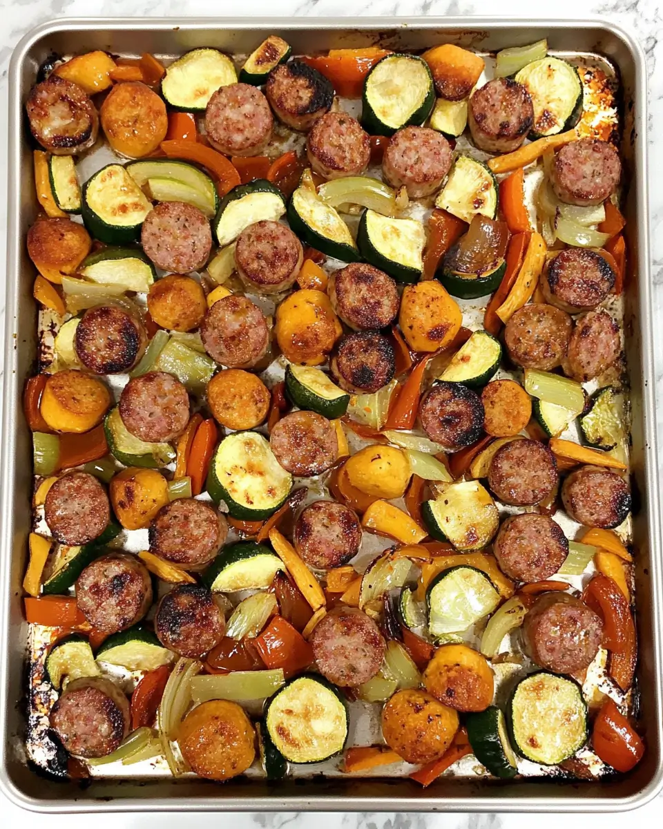 Easy Sheet Pan Sausage and Veggies