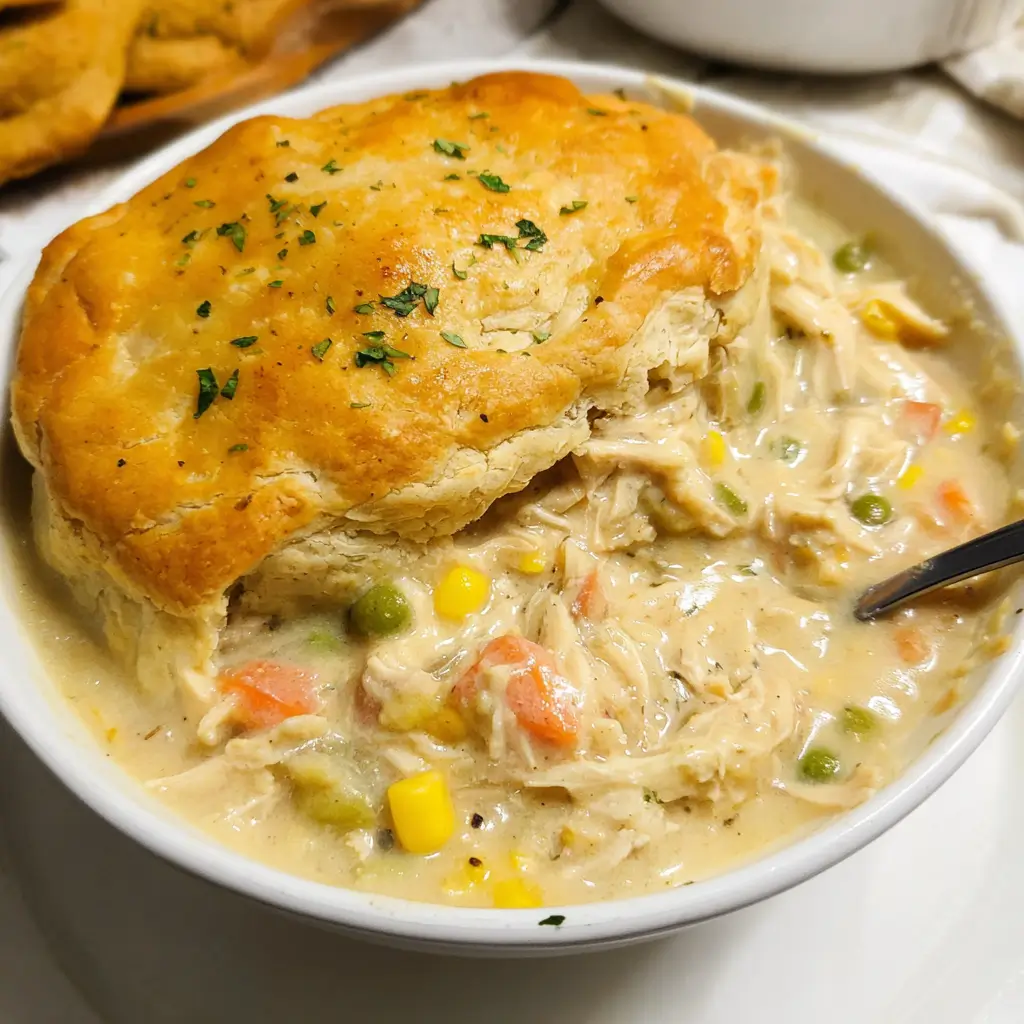 Easy Slow Cooker Chicken Pot Pie