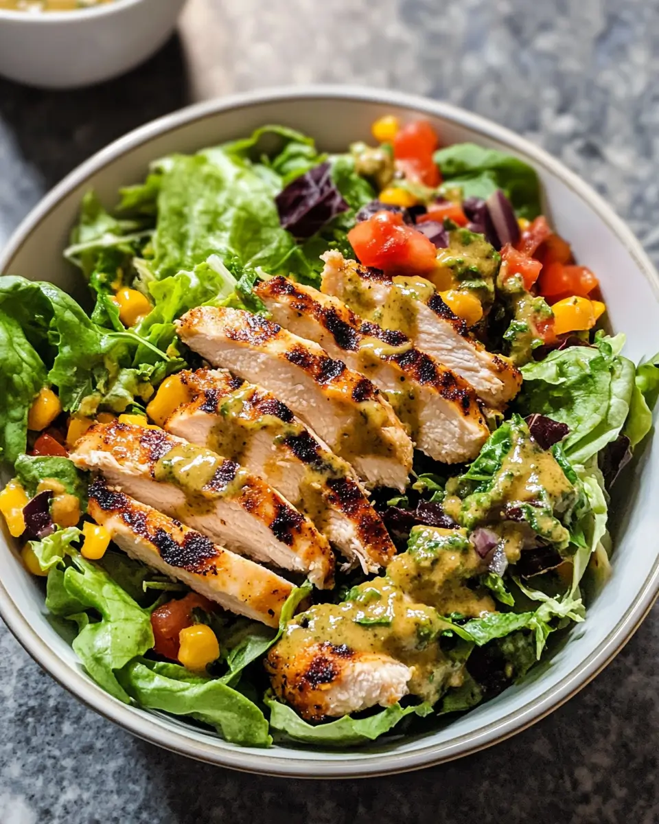 Fiesta Ranch Salad with Salsa Verde Chicken