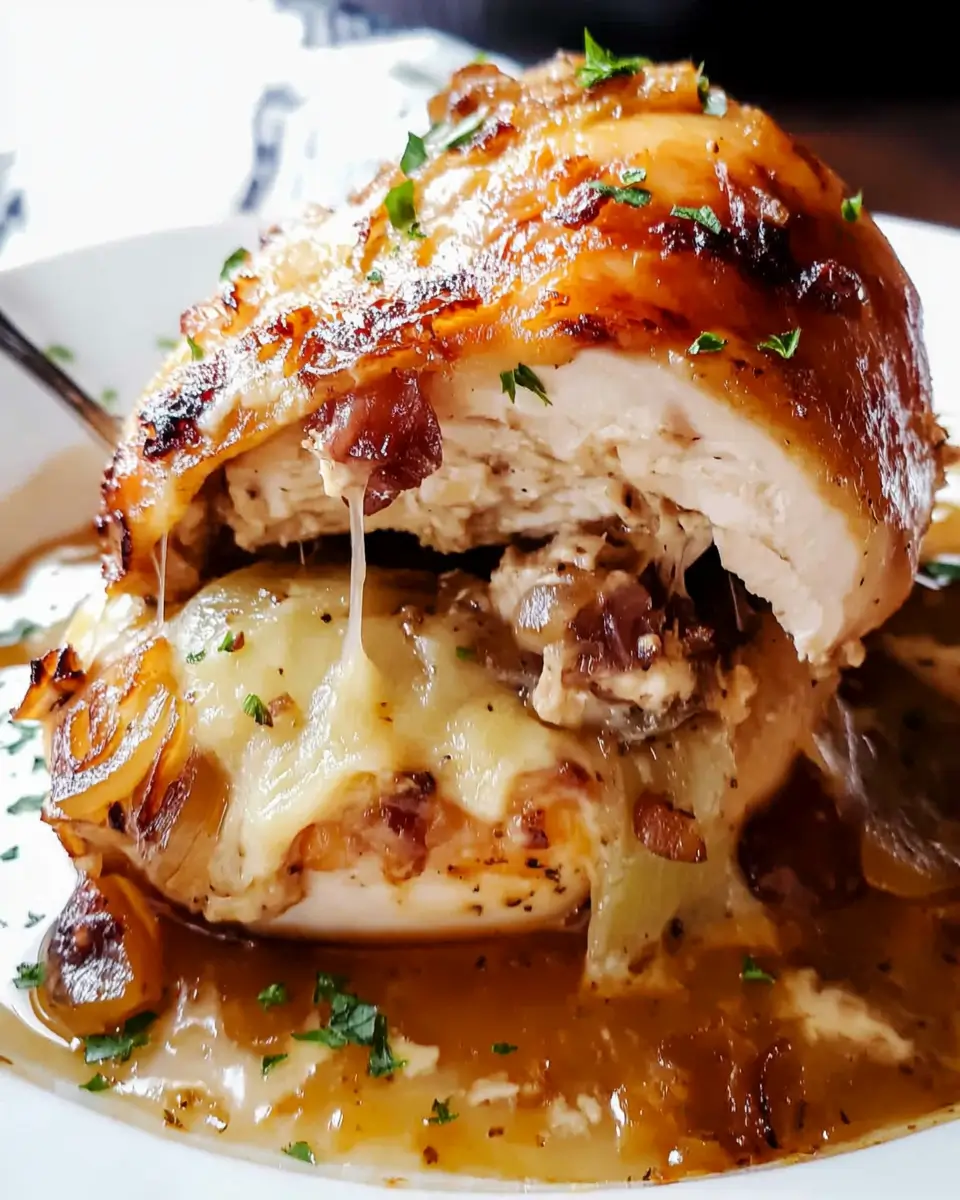 French Onion Stuffed Chicken