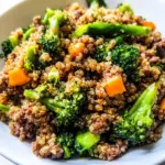 Ground Beef And Broccoli Fried Quinoa