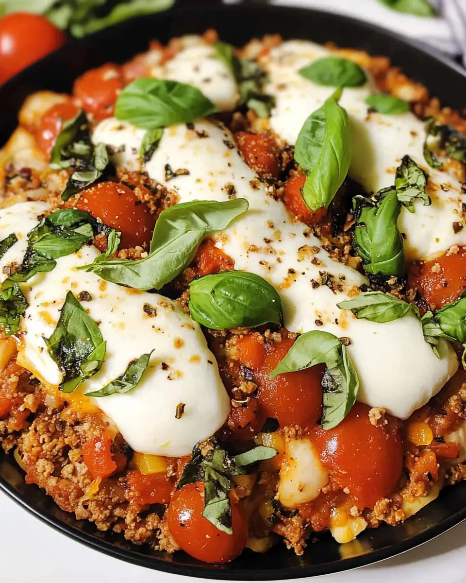 Ground Chicken Caprese
