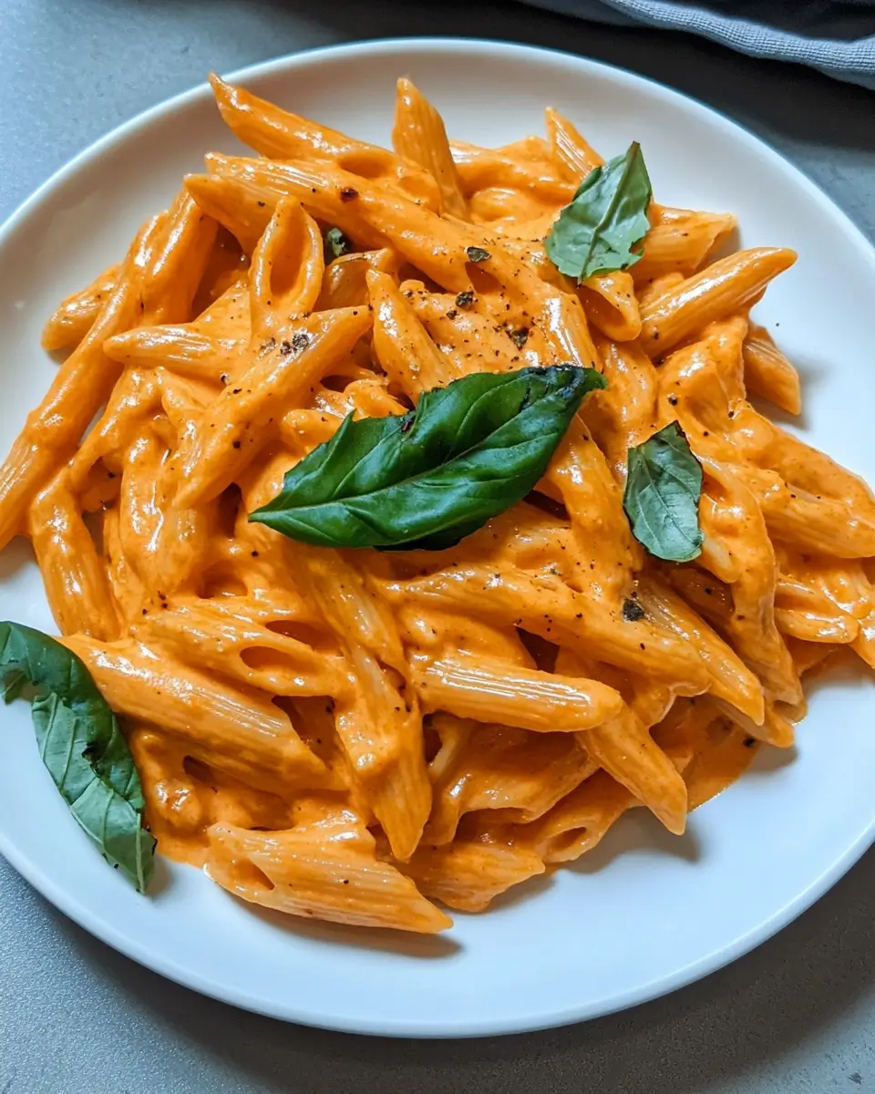 HIGH-PROTEIN CREAMY ROASTED RED PEPPER PASTA