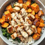 Healthy Chicken & Sweet Potato Rice Bowl