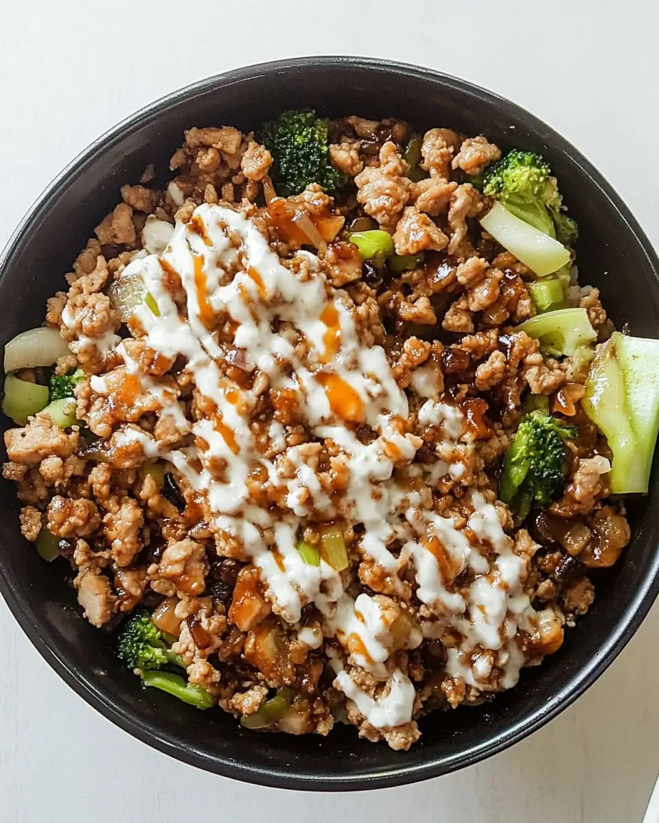 Healthy Ground Turkey Teriyaki Rice Bowl