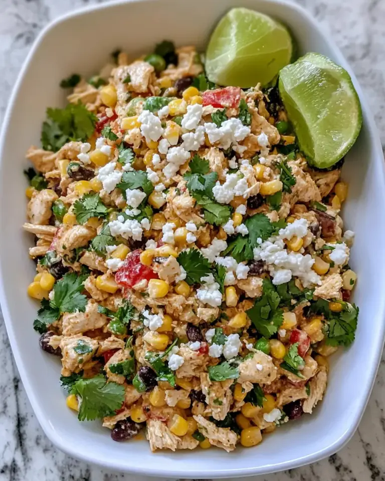 Healthy Mexican Street Corn Chicken Salad