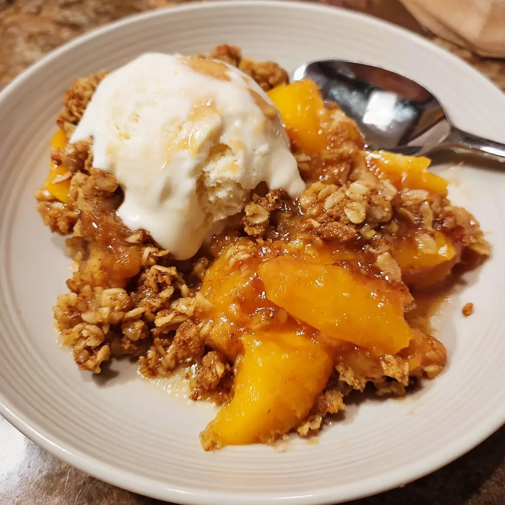 Healthy Peach Crisp