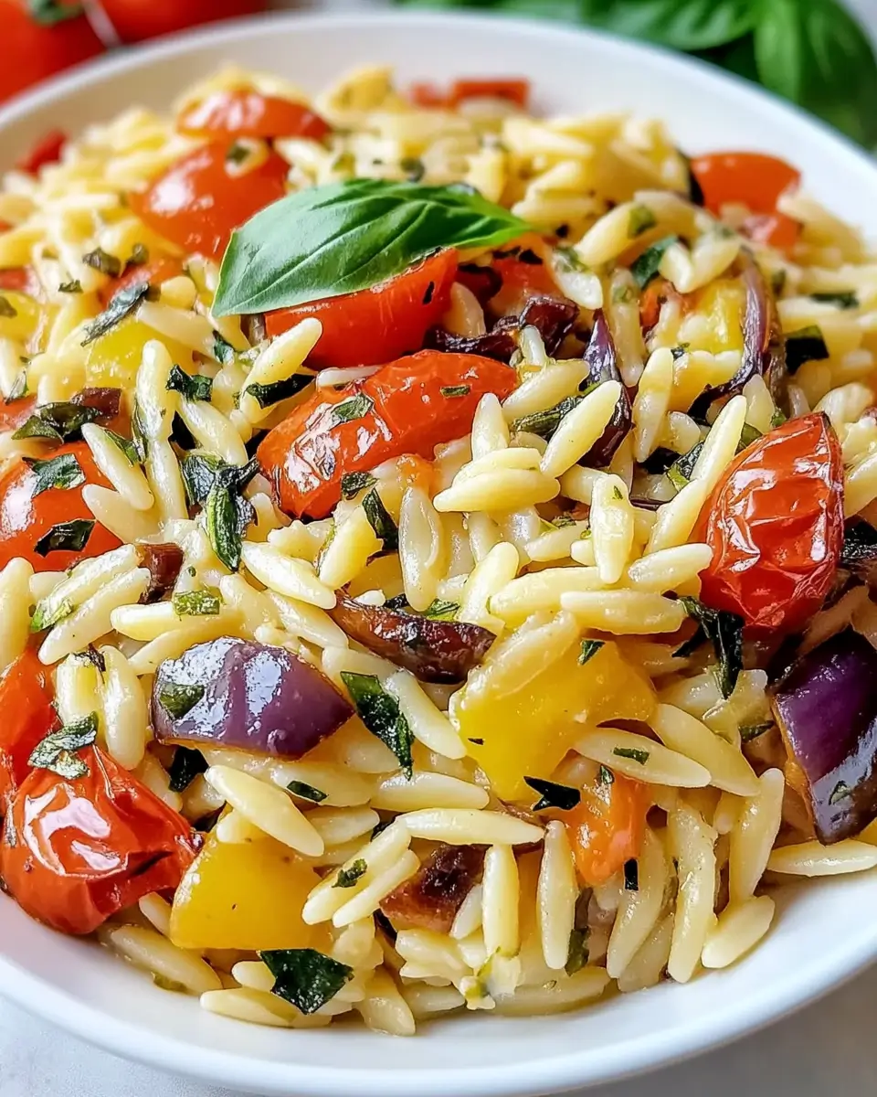 Healthy Roasted Vegetable Orzo Recipe