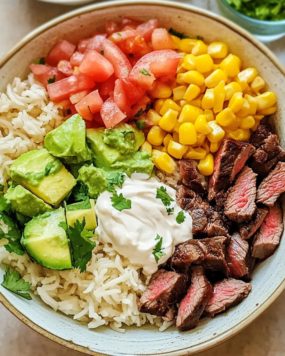 Healthy Steak Burrito Bowls