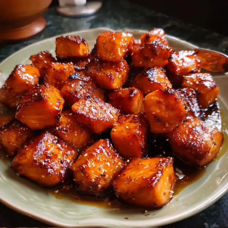 Hot Honey Salmon Bites