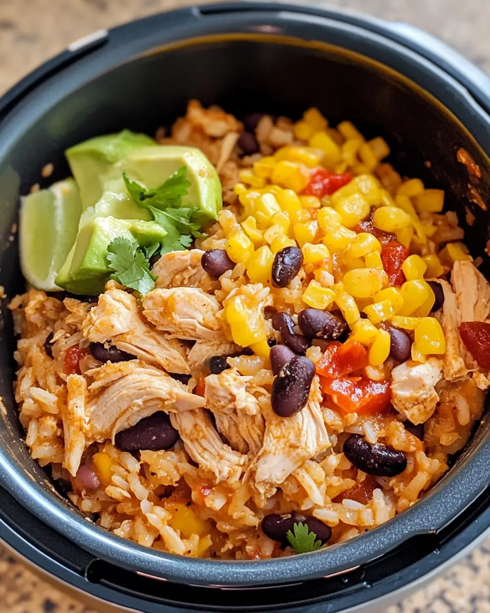 Instant Pot Weeknight Chicken and Rice Burrito Bowls