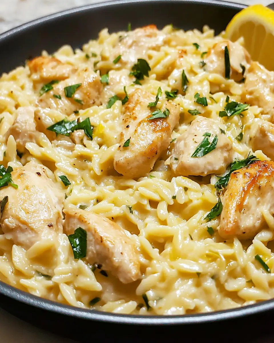 Lemon Chicken with Orzo