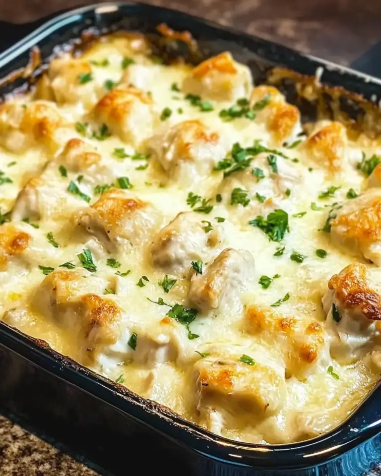 Low Carb Keto Chicken Alfredo Casserole Recipe