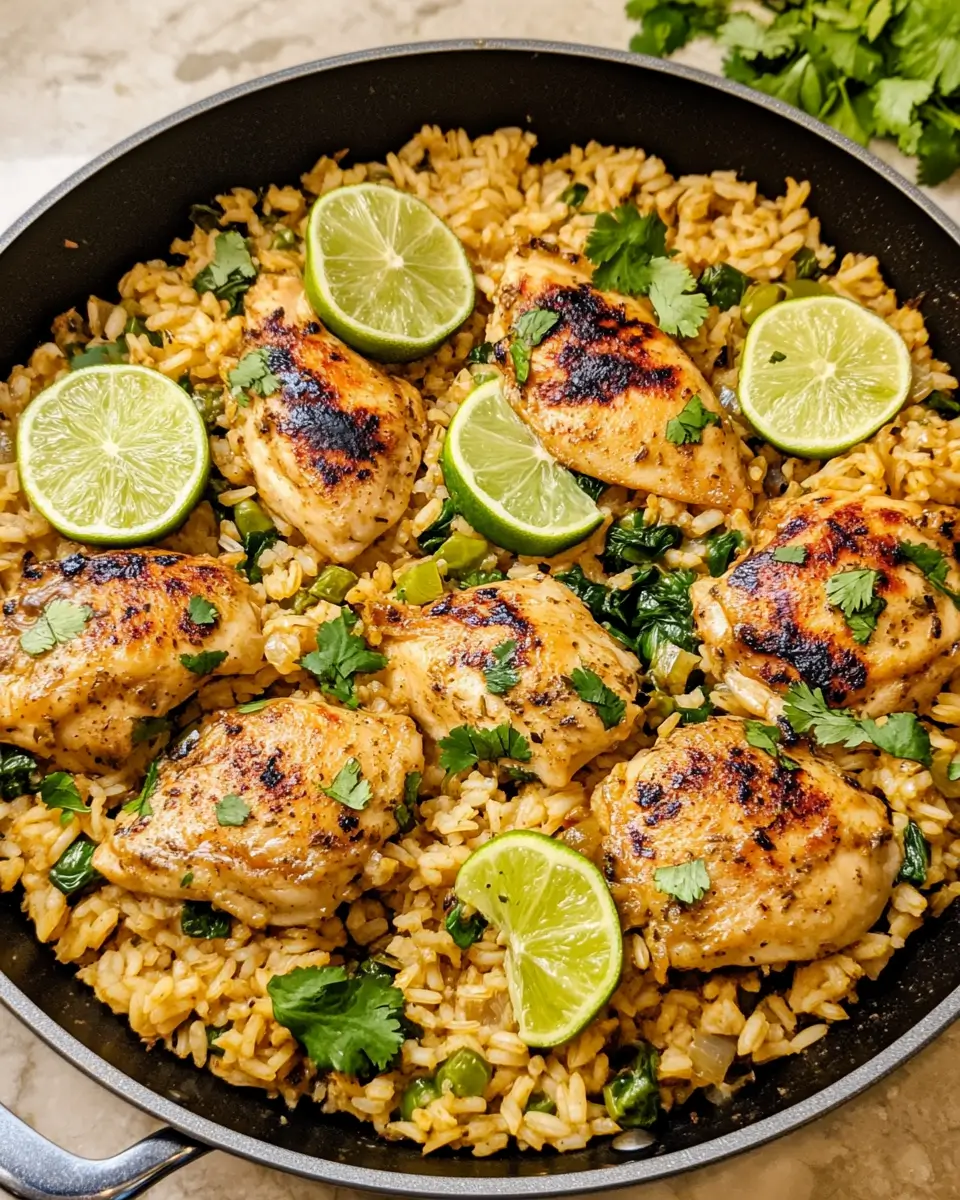 One Pan Cilantro Lime Chicken and Rice