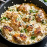 One-Pan Creamy Parmesan Chicken & Rice