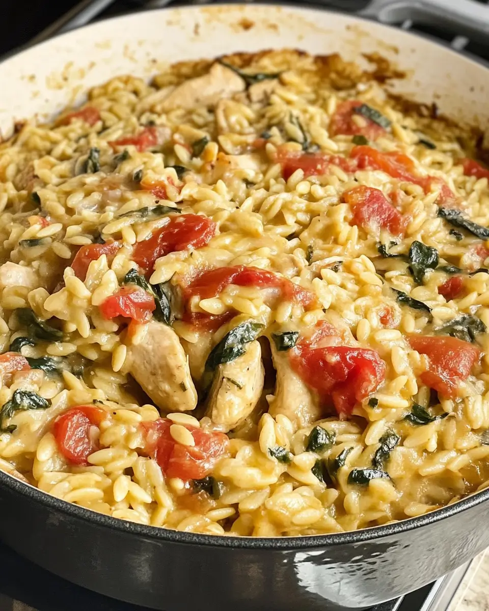 One-Pan Orzo Tuscan Chicken Bake