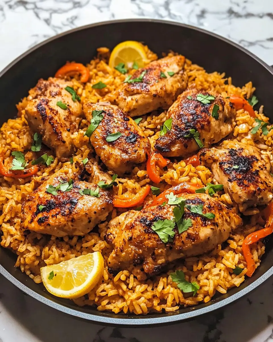 One Pan Spanish Chicken and Rice