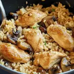 One Pot Mushroom Chicken and Rice Recipe