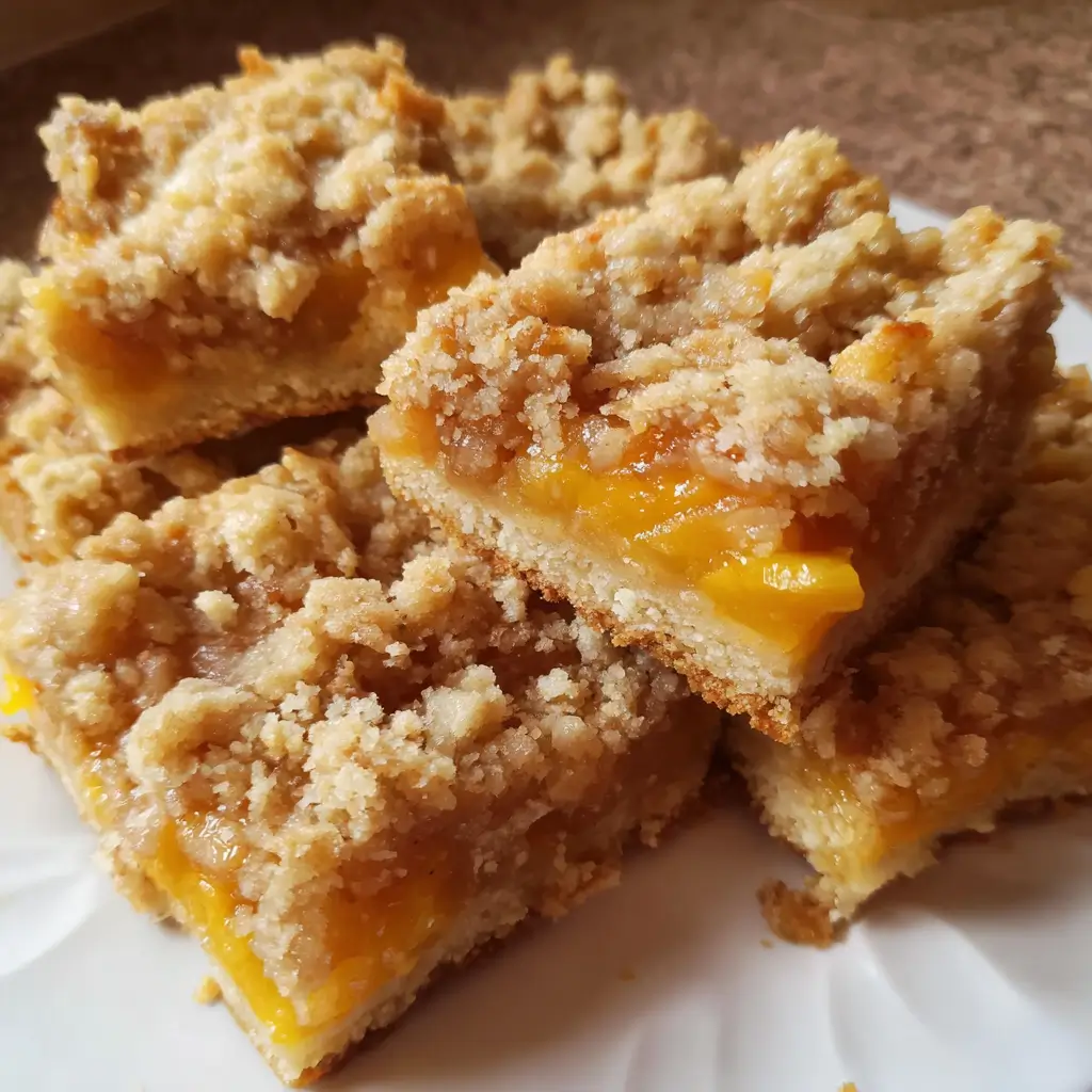 Peach Crumble Bars