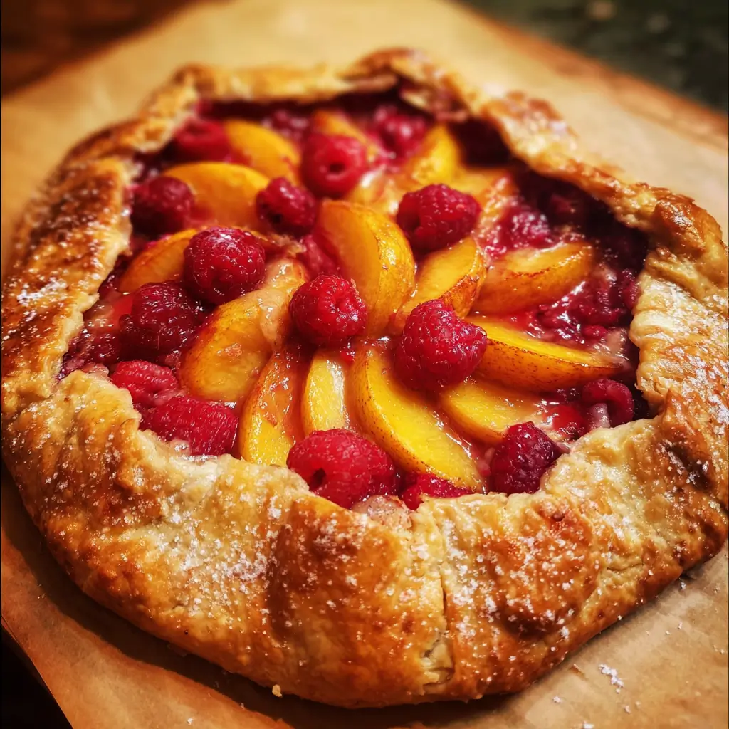 Peach Raspberry Galette