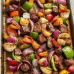 Sheet Pan Deconstructed Beef Kebabs