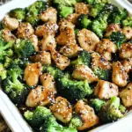 Sheet Pan Sesame Chicken and Broccoli