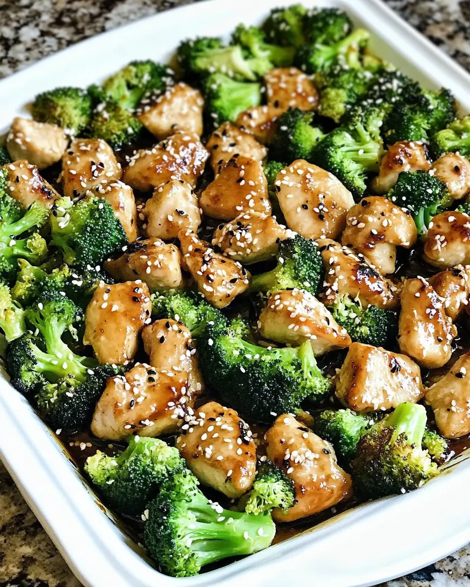 Sheet Pan Sesame Chicken and Broccoli