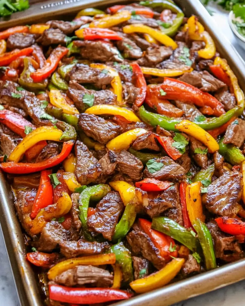 Sheet Pan Steak Fajitas