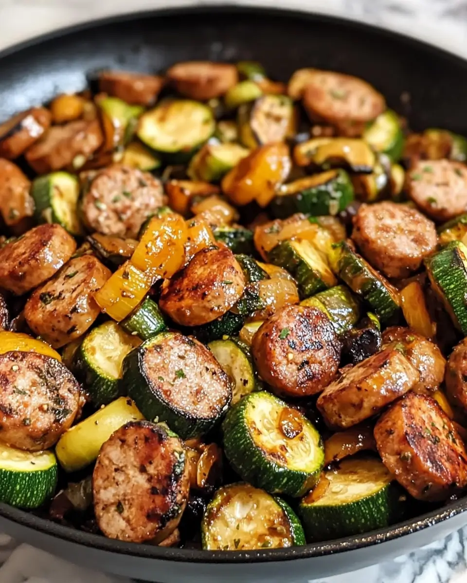 Skillet Sausage and Zucchini