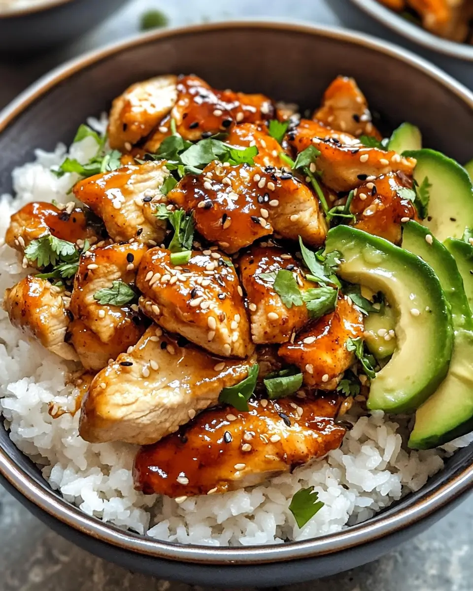 Spicy Honey Ginger Chicken Bowls