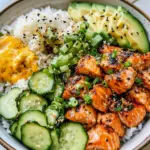 Spicy Salmon Bowls with Coconut Rice