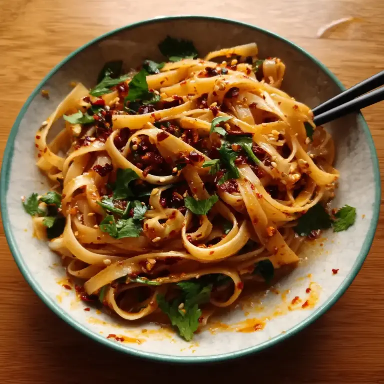 Spicy Szechuan Noodles with Garlic Chili Oil