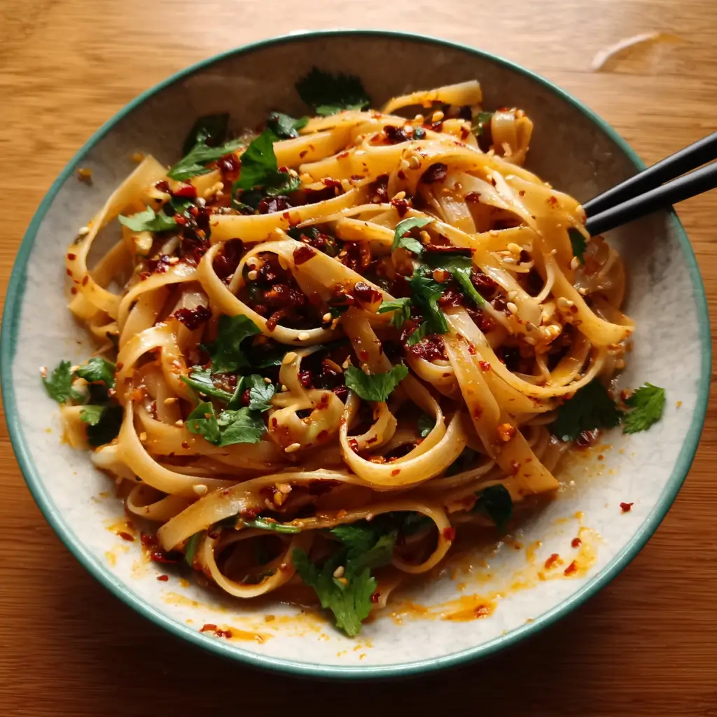 Spicy Szechuan Noodles with Garlic Chili Oil