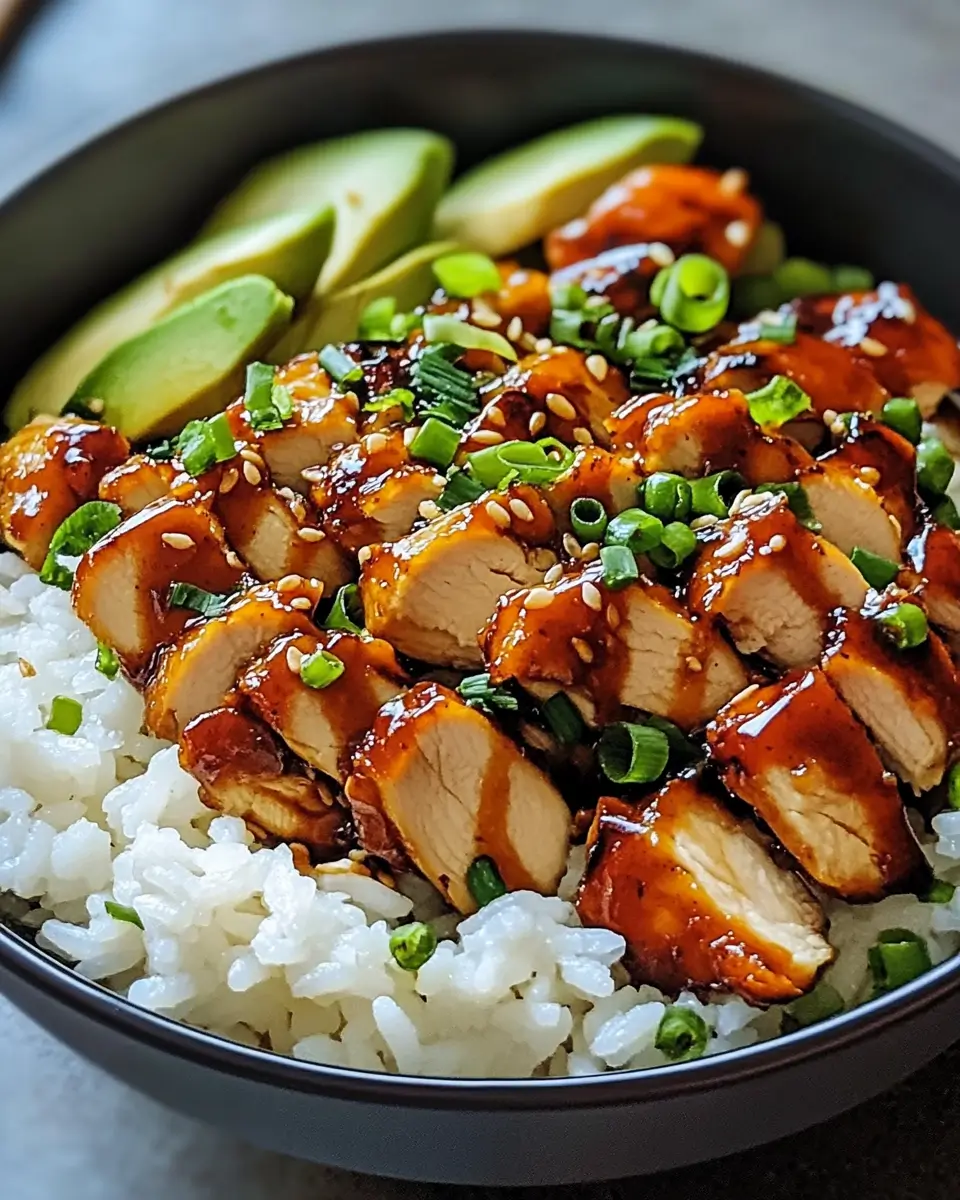 Sticky Chicken Rice Bowl