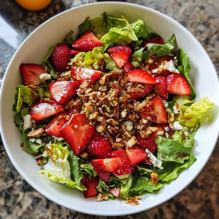 Strawberry Crunch Salad with Champagne Vinaigrette
