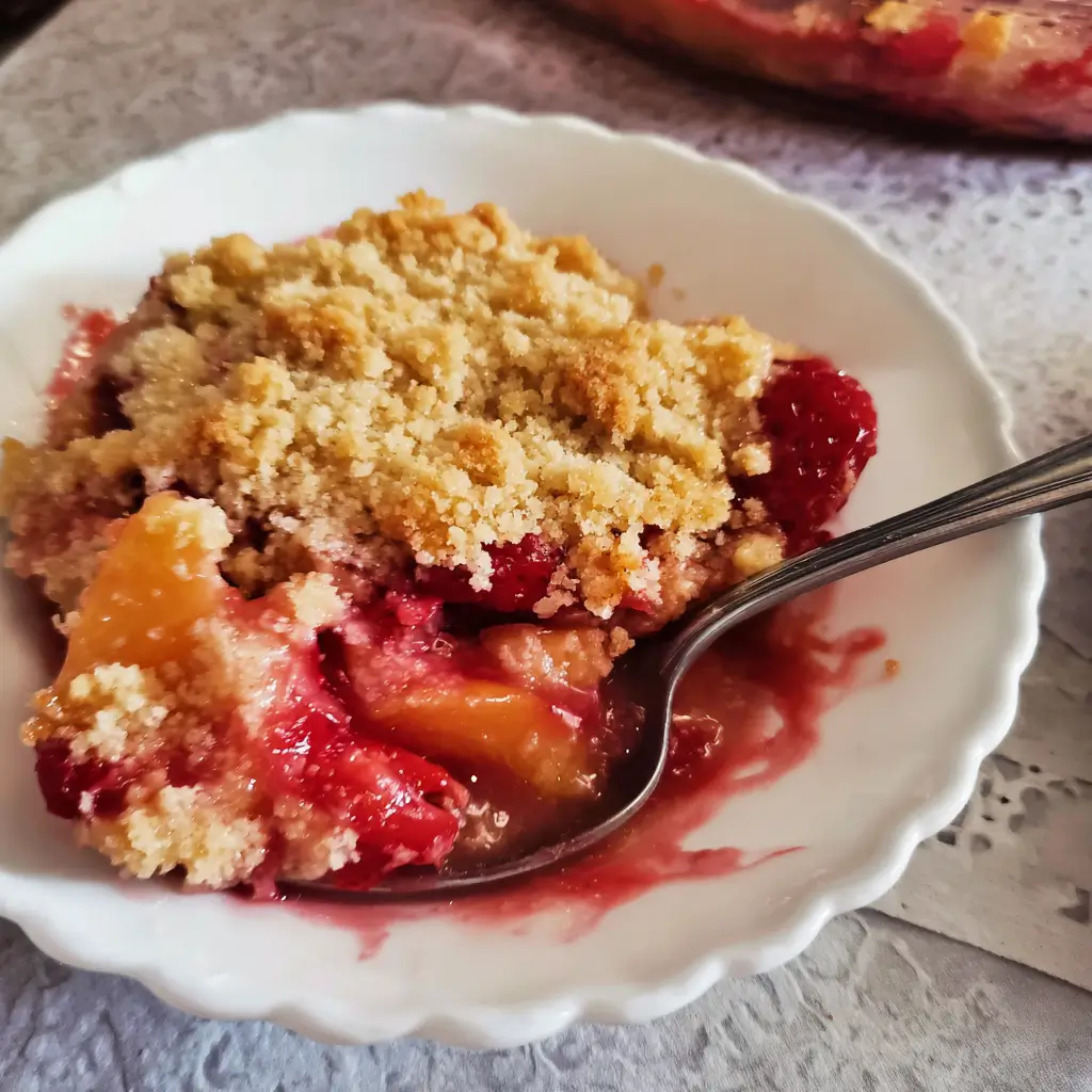 Strawberry Peach Crumble