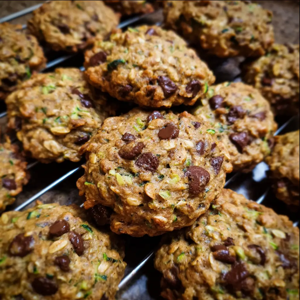 Zucchini Oatmeal Chocolate Chip Cookies
