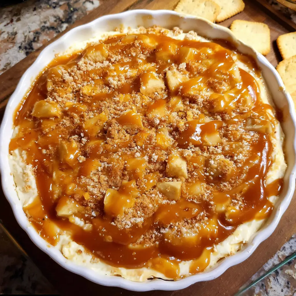Baked Caramel Apple Cheesecake Dip