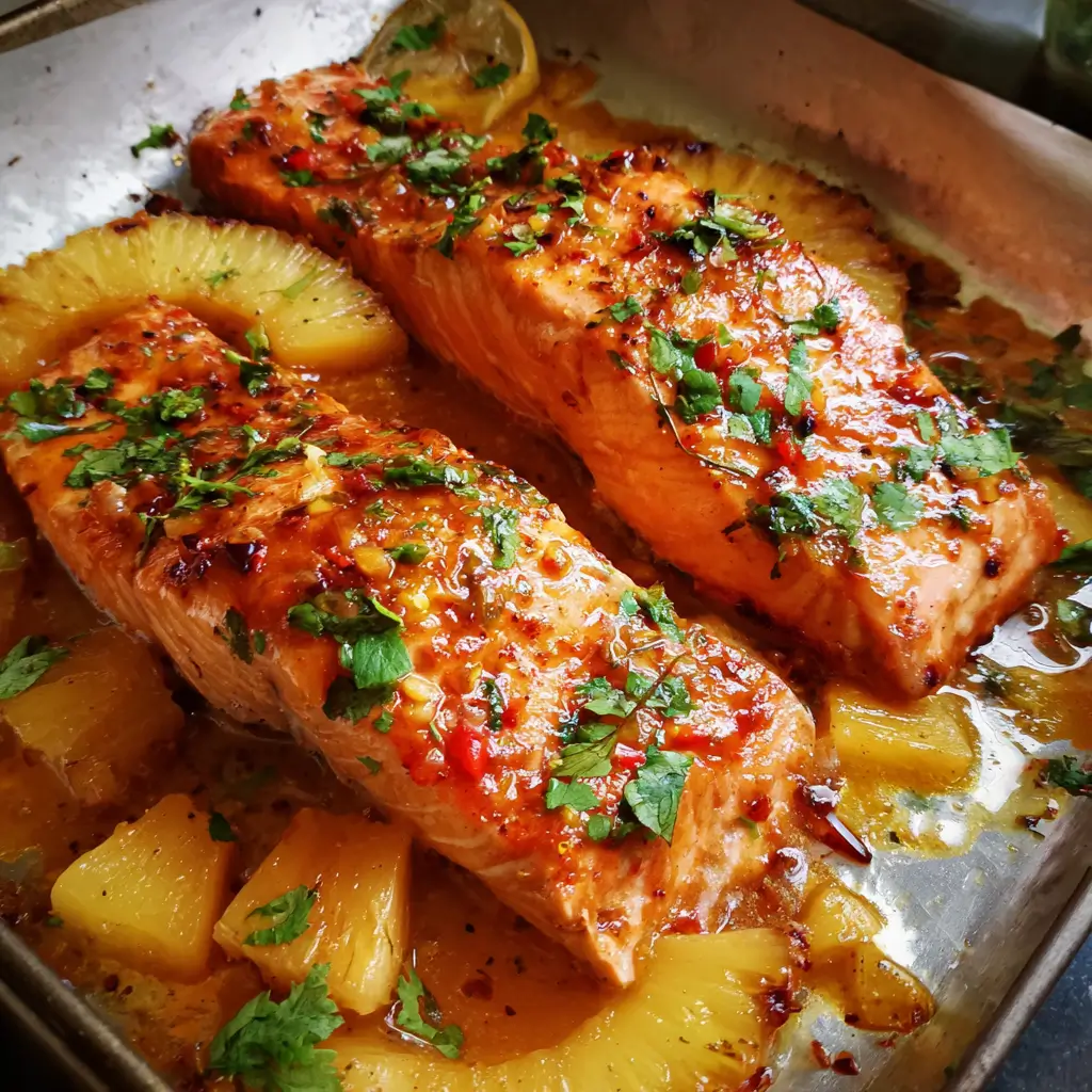 Baked Pineapple Salmon