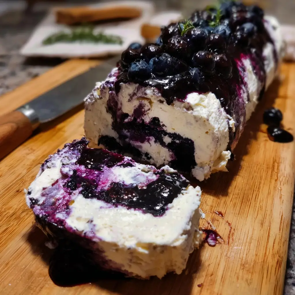 Blueberry Vanilla Goat Cheese Log