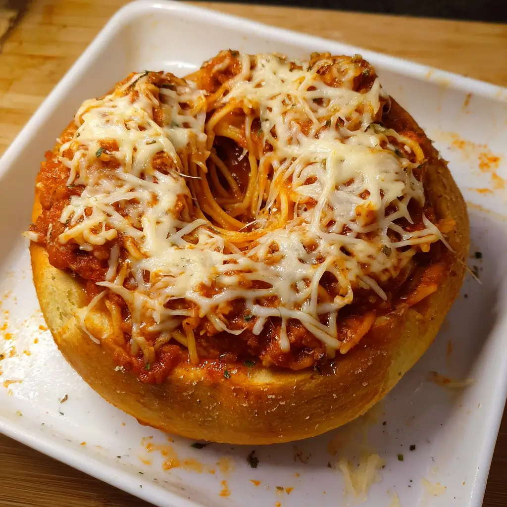 Bread Bowl Spaghetti